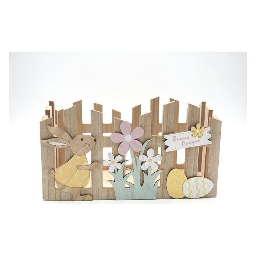 Creare Italia Decoro Cassetta legno con coniglietto e fiori (23x11,5x12 cm) 38419