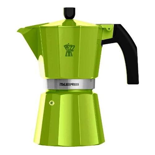 Pezzetti Caffettiera Alluminio 3 Tazze ITALEXPRESS Verde 1361V
