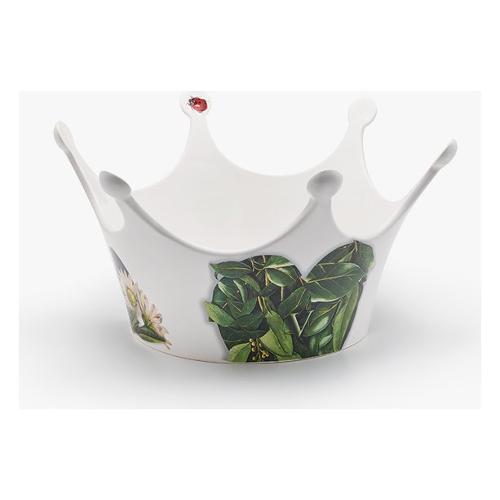 Ceramiche Viva Centro tavola Ceramica (12x11cm) Corona mini CUORE VERDE T061283