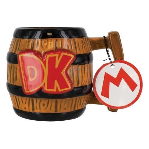 Paladone Tazza mug Ceramica (400ml) Barile logo 3D DONKEY KONG Marrone PP4008NN