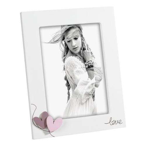 Mascagni Portafoto (per 1f 13x18 cm ) CUORI Bianco e Rosa A2047C