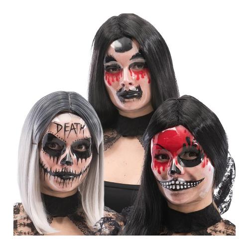 Carnival Toys Maschera Halloween taglia Unica Viso semi trasparente adulto 162