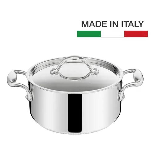 Lagostina Casseruola Inox (26cm) fonda con coperchio ACCADEMIA LAGOFUSION Cromo lucido 011116031226