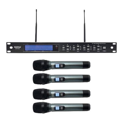 Karma Kit microfoni UHF palmari 4 Pz SET 8042PAL