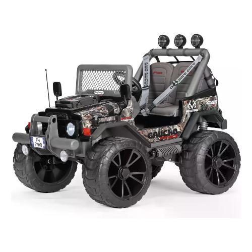 Peg Perego Auto elettrica Gaucho Pro Real Tree 24V 12Ah Lithium (132x93cm) Silver e Grigio IGOD0602