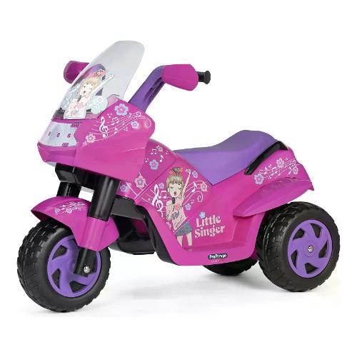 Peg Perego Moto Little Singer 6V 2,5 Ah Lithium (92,5cm) Fucsia IGED925