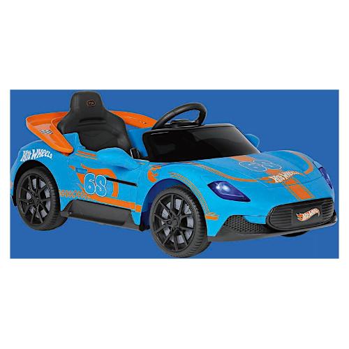 Peg Perego Auto elettrica R/C 12V 3,1Ah Lithium (105x66cm) HOT WHEELS Azzurro e Arancio IGOR0123