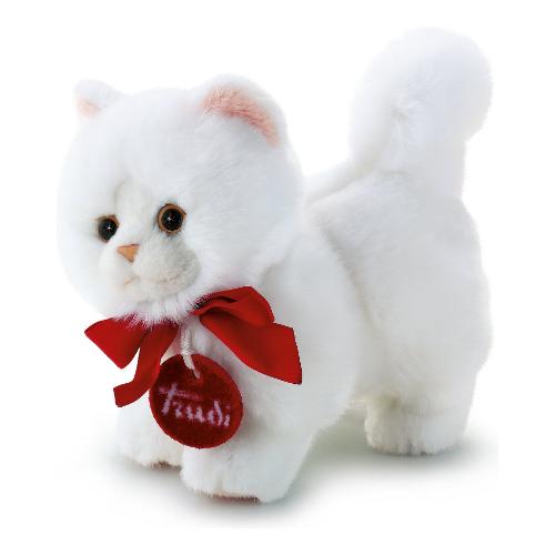 Trudi Peluche Gatto Persiano (8x16x14cm) TRUDINO Bianco 51035