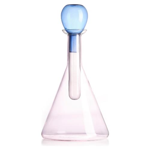 Ivv Bottiglia (15,4x30,8cm) con fiala e tappo Rosa e Blu 9119 1