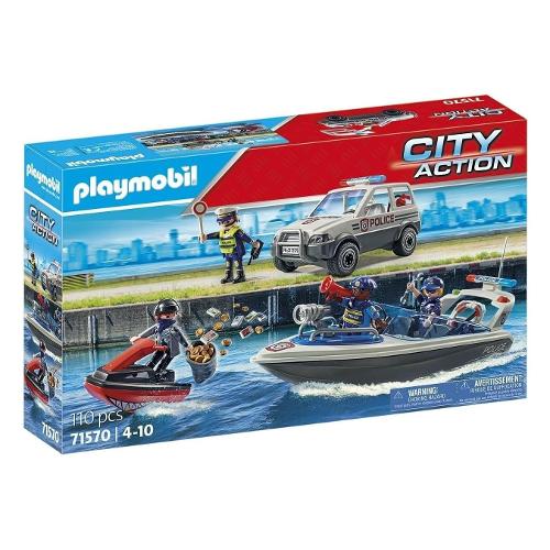 Playmobil Inseguimento della Polizia in acqua ( 110 pz ) CITY ACTION 4-10a 71570