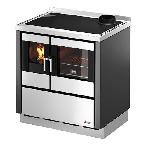 Cadel Cucina legna 7,5kW KOOK 80 VS Antracite 4 stelle (79,5x60x86cm)