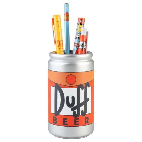 Erik Porta penne Duff Beer con set cancelleria (7x12,4cm) THE SIMPSONS Arancio e Silver LAPSDE07