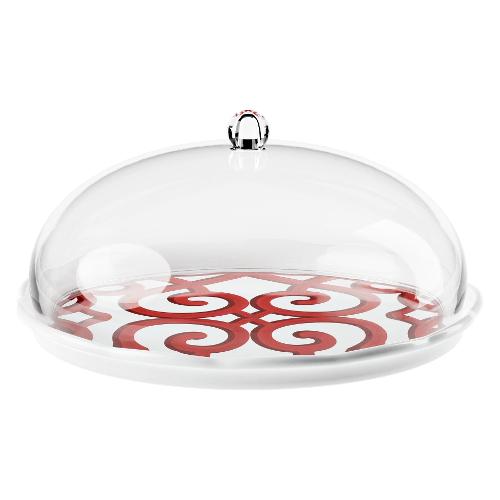 Guzzini Vassoio Melamina (45,5cm) HARMONIA Bianco e Rosso 13292631