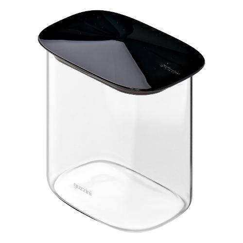 Guzzini Barattolo vetro borosilicato (1Lt) FRESH&STYLE rettangolare Nero 12880510