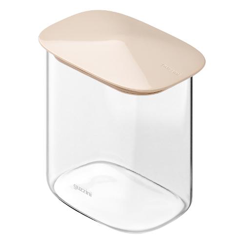 Guzzini Barattolo vetro borosilicato (1Lt) FRESH&STYLE rettangolare Argilla 128805190
