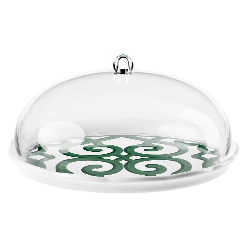 Guzzini Vassoio Melamina (45,5cm) HARMONIA Bianco e Verde 13292664