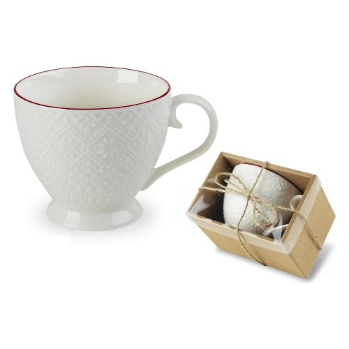 Arabel Brinsley Tazza (500ml) da colazione RILIEVO Bianco