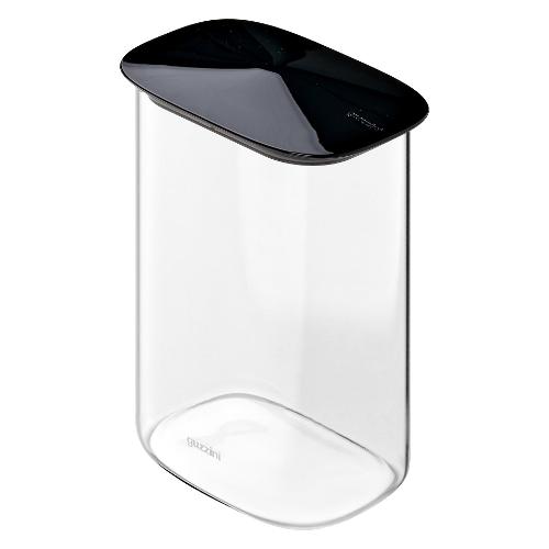 Guzzini Barattolo vetro borosilicato (1,3Lt) FRESH&STYLE rettangolare Nero 12880610
