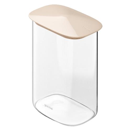 Guzzini Barattolo vetro borosilicato (1,3Lt) FRESH&STYLE rettangolare Argilla 128806190