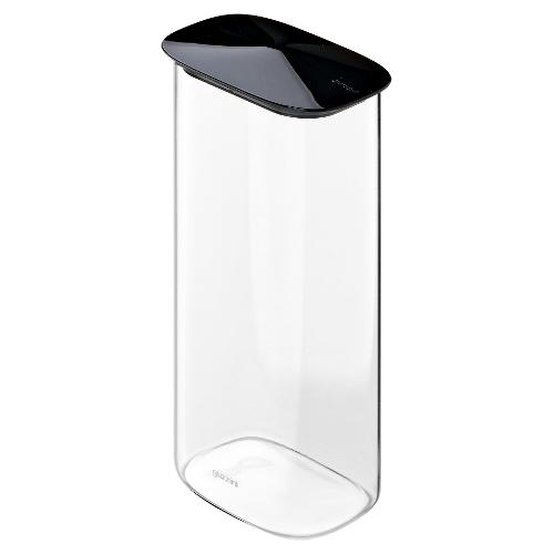 Guzzini Barattolo vetro borosilicato (2,1Lt) FRESH&STYLE rettangolare Nero 12880710