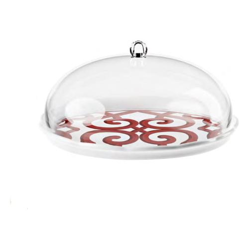 Guzzini Porta torta (30,4cm) con coperchio campana HARMONIA Rosso 13292331