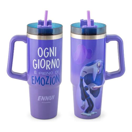 H&H Tazza termica mug con cannuccia Noia inox (900ml) DISNEY INSIDE OUT 9035505