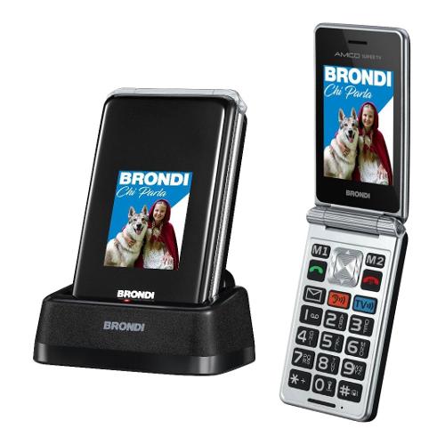 Brondi Cellulare 4G Lte AMICO Super TV Dual SIM Gunmetal grey 10282060
