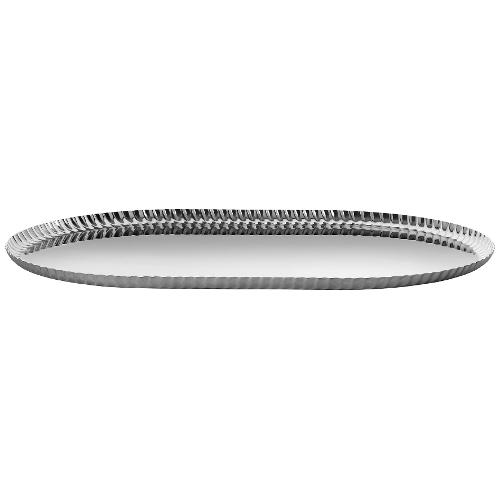 Alessi Vassoio ovale Inox (46x31cm) PLEATS TRAY Nero opaco JK01 46B
