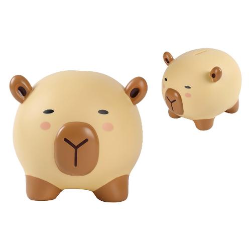 i-total Salvadanaio Plastica (20x15x14,5cm) CAPYBARA Beige XL2497P