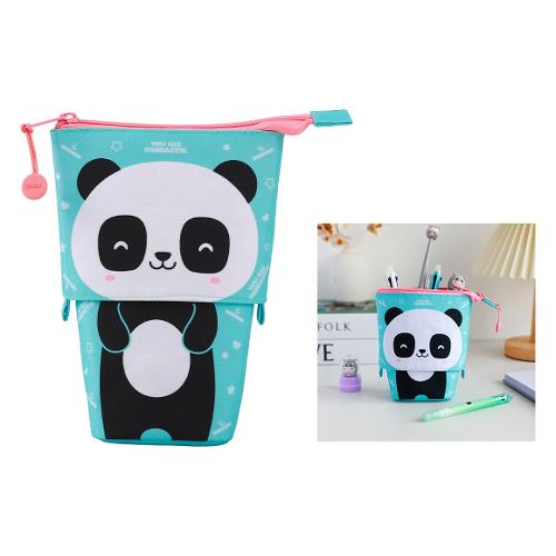 i-total Astuccio estensibile Pop up h. 12,5-19 cm PANDASTIC Verde e Bianco XL3028