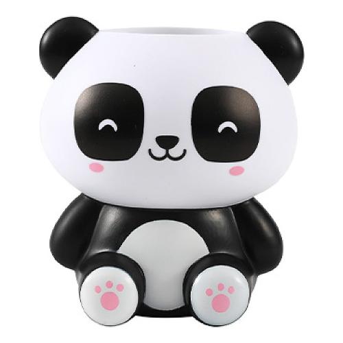 i-total Porta penne 3D (10x8x11,5cm) PANDASTIC Bianco e Nero XL3034