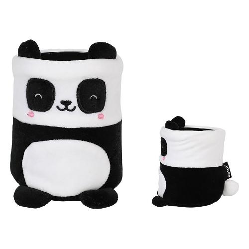 i-total Porta penne Plush (9,5x12,5cm) PANDASTIC Bianco e Nero XL2855