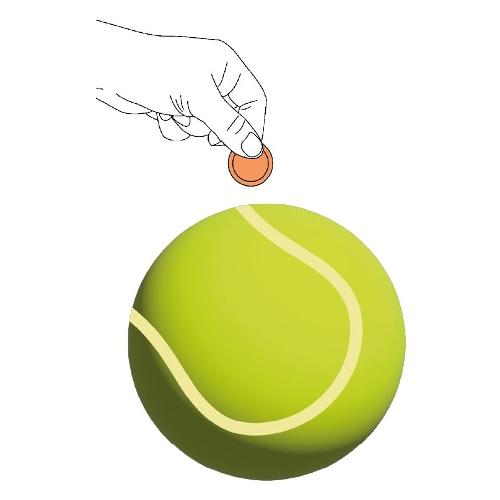 i-total Salvadanaio Plastica (16x16x15cm) TENNIS Verde XL2497X
