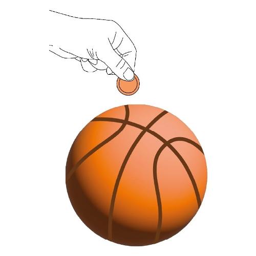 i-total Salvadanaio Plastica (16x16x15cm) BASKETBALL Arancio XL2497W