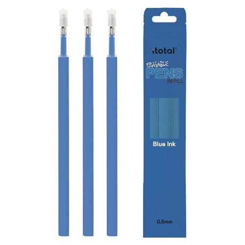 i-total Set refill penne cancellabili 3D i-total 3 pz tratto Medio - 0,5 mm Blu Ink Blu XL2303