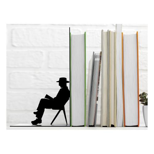 i-total Fermalibri (10x10x17cm) Reading Man Nero XL2099