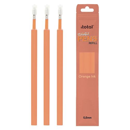 i-total Set refill penne cancellabili 3D i-total 3 pz tratto Medio - 0,5 mm Arancio Ink Arancio XL2300