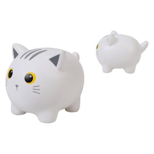 i-total Salvadanaio Plastica (18x15x15,5cm) WHITE CAT Bianco XL2497A