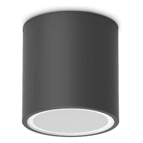 Ideal Lux Plafoniera da esterno TECHO pl1 round d09 Nero (9,5x9cm) 318141 1 luce - GU10 - Max 20W