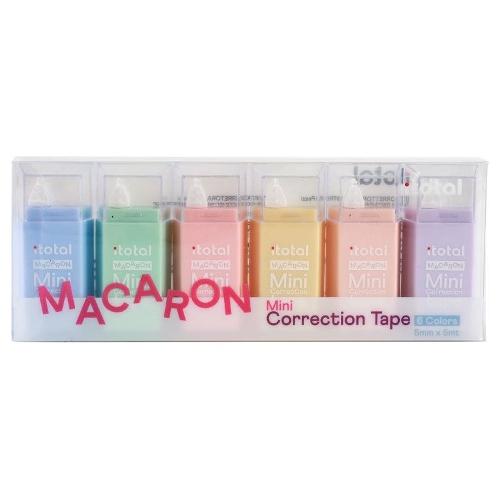 i-total Correttore a nastro 6 pz 5 mm x 5 mt MACARON Colori pastel assortiti XL2569