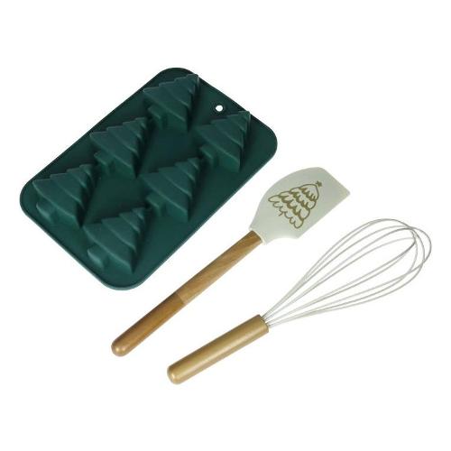 Brandani Formine biscotti Albero di Natale con frusta e leccapentola CHRISTMAS Verde 82051