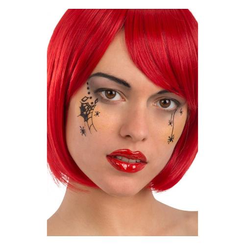 Carnival Toys Ragnetti adesivi viso (1pz) Nero 07357