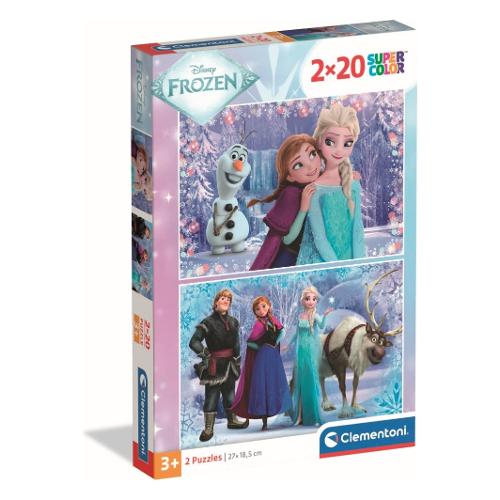 Clementoni Puzzle 2x20 pz Super Color 36m+ (27x18,5cm) DISNEY FROZEN 24825