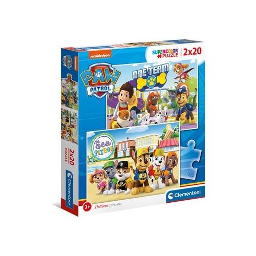 Clementoni Puzzle 2x20 pz Super Color 36m+ (27x18,5cm) PAW PATROL 24779