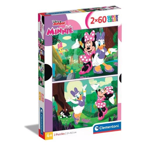 Clementoni Puzzle 2x60 pz Super Color 4a+ (27x18,5cm) DISNEY MINNIE 24815
