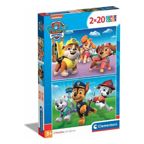 Clementoni Puzzle 2x20 pz Super Color 36m+ (27x18,5cm) PAW PATROL 24800