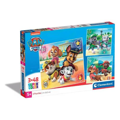 Clementoni Puzzle 3x48 pz Super Color 5a+ (21x20,5cm) PAW PATROL 25301