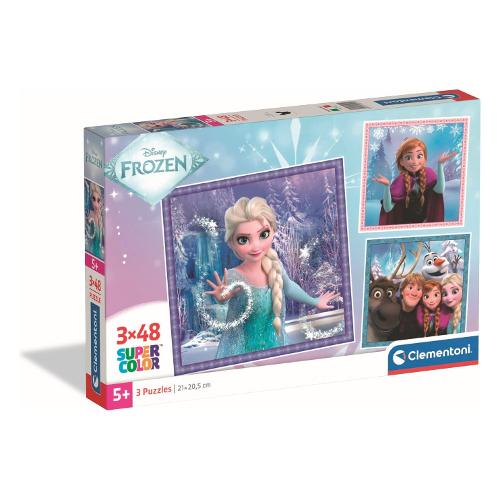 Clementoni Puzzle 3x48 pz Super Color 5a+ (21x20,5cm) DISNEY FROZEN 25021