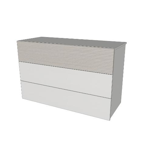 Santa Lucia COMETA Comò 3 Cassetti Matwood white e Silk