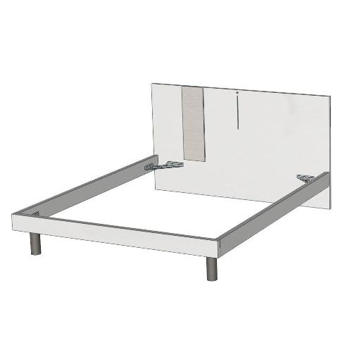 Santa Lucia BOLT Letto due piazze Matwood white e Silk
